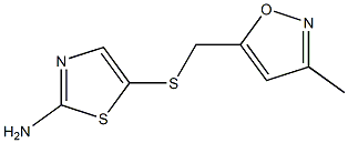 5-{[(3-methyl-1,2-oxazol-5-yl)methyl]sulfanyl}-1,3-thiazol-2-amine 结构式