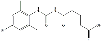 5-{[(4-bromo-2,6-dimethylphenyl)carbamoyl]amino}-5-oxopentanoic acid 结构式