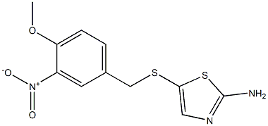 5-{[(4-methoxy-3-nitrophenyl)methyl]sulfanyl}-1,3-thiazol-2-amine 结构式