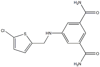 5-{[(5-chlorothiophen-2-yl)methyl]amino}benzene-1,3-dicarboxamide 结构式