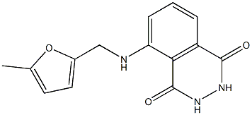 5-{[(5-methylfuran-2-yl)methyl]amino}-1,2,3,4-tetrahydrophthalazine-1,4-dione 结构式