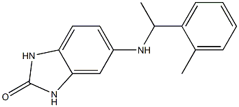 5-{[1-(2-methylphenyl)ethyl]amino}-2,3-dihydro-1H-1,3-benzodiazol-2-one 结构式