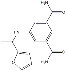 5-{[1-(furan-2-yl)ethyl]amino}benzene-1,3-dicarboxamide 结构式