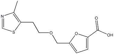 5-{[2-(4-methyl-1,3-thiazol-5-yl)ethoxy]methyl}-2-furoic acid 结构式