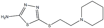 5-{[2-(piperidin-1-yl)ethyl]sulfanyl}-1,3,4-thiadiazol-2-amine 结构式