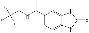 5-{1-[(2,2,2-trifluoroethyl)amino]ethyl}-2,3-dihydro-1H-1,3-benzodiazol-2-one 结构式