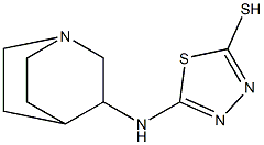 5-{1-azabicyclo[2.2.2]octan-3-ylamino}-1,3,4-thiadiazole-2-thiol 结构式