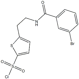 5-{2-[(3-bromophenyl)formamido]ethyl}thiophene-2-sulfonyl chloride 结构式