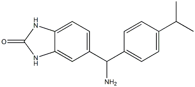 5-{amino[4-(propan-2-yl)phenyl]methyl}-2,3-dihydro-1H-1,3-benzodiazol-2-one 结构式