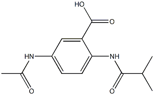 5-acetamido-2-(2-methylpropanamido)benzoic acid 结构式