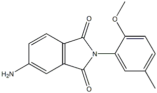 5-amino-2-(2-methoxy-5-methylphenyl)-2,3-dihydro-1H-isoindole-1,3-dione 结构式