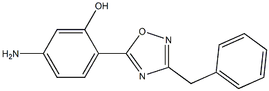 5-amino-2-(3-benzyl-1,2,4-oxadiazol-5-yl)phenol 结构式