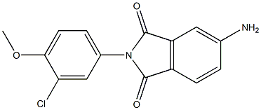 5-amino-2-(3-chloro-4-methoxyphenyl)-2,3-dihydro-1H-isoindole-1,3-dione 结构式