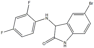 5-bromo-3-[(2,4-difluorophenyl)amino]-2,3-dihydro-1H-indol-2-one 结构式