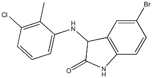 5-bromo-3-[(3-chloro-2-methylphenyl)amino]-2,3-dihydro-1H-indol-2-one 结构式