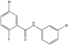 5-bromo-N-(3-bromophenyl)-2-fluorobenzamide 结构式