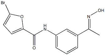 5-bromo-N-{3-[(1E)-N-hydroxyethanimidoyl]phenyl}-2-furamide 结构式