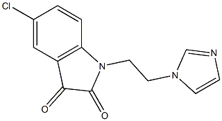 5-chloro-1-[2-(1H-imidazol-1-yl)ethyl]-2,3-dihydro-1H-indole-2,3-dione 结构式