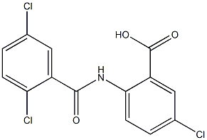 5-chloro-2-[(2,5-dichlorobenzene)amido]benzoic acid 结构式
