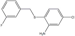 5-chloro-2-{[(3-fluorophenyl)methyl]sulfanyl}aniline 结构式