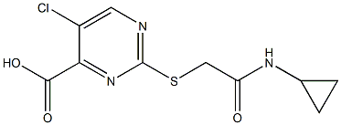 5-chloro-2-{[2-(cyclopropylamino)-2-oxoethyl]thio}pyrimidine-4-carboxylic acid 结构式