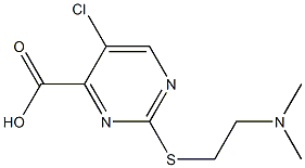 5-chloro-2-{[2-(dimethylamino)ethyl]thio}pyrimidine-4-carboxylic acid 结构式