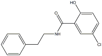5-chloro-2-hydroxy-N-(2-phenylethyl)benzamide 结构式