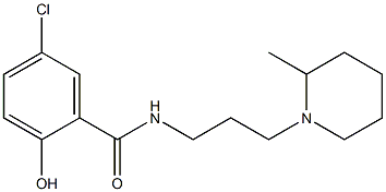 5-chloro-2-hydroxy-N-[3-(2-methylpiperidin-1-yl)propyl]benzamide 结构式