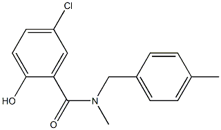 5-chloro-2-hydroxy-N-methyl-N-[(4-methylphenyl)methyl]benzamide 结构式