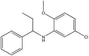 5-chloro-2-methoxy-N-(1-phenylpropyl)aniline 结构式