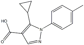 5-cyclopropyl-1-(4-methylphenyl)-1H-pyrazole-4-carboxylic acid 结构式