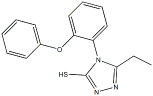 5-ethyl-4-(2-phenoxyphenyl)-4H-1,2,4-triazole-3-thiol 结构式