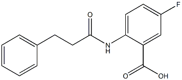 5-fluoro-2-(3-phenylpropanamido)benzoic acid 结构式