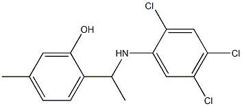 5-methyl-2-{1-[(2,4,5-trichlorophenyl)amino]ethyl}phenol 结构式