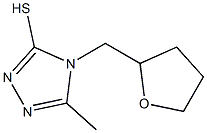 5-methyl-4-(oxolan-2-ylmethyl)-4H-1,2,4-triazole-3-thiol 结构式