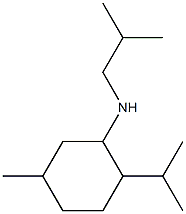 5-methyl-N-(2-methylpropyl)-2-(propan-2-yl)cyclohexan-1-amine 结构式