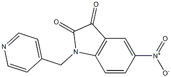 5-nitro-1-(pyridin-4-ylmethyl)-2,3-dihydro-1H-indole-2,3-dione 结构式