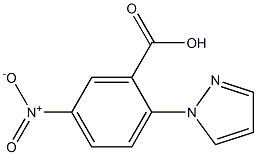 5-nitro-2-(1H-pyrazol-1-yl)benzoic acid 结构式