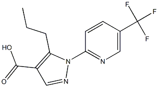 5-propyl-1-[5-(trifluoromethyl)pyridin-2-yl]-1H-pyrazole-4-carboxylic acid 结构式