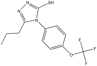 5-propyl-4-[4-(trifluoromethoxy)phenyl]-4H-1,2,4-triazole-3-thiol 结构式