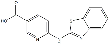 6-(1,3-benzothiazol-2-ylamino)pyridine-3-carboxylic acid 结构式