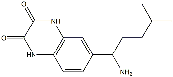 6-(1-amino-4-methylpentyl)-1,2,3,4-tetrahydroquinoxaline-2,3-dione 结构式