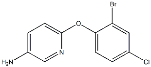 6-(2-bromo-4-chlorophenoxy)pyridin-3-amine 结构式
