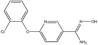 6-(2-chlorophenoxy)-N'-hydroxypyridine-3-carboximidamide 结构式