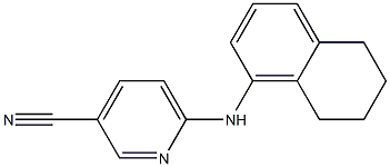 6-(5,6,7,8-tetrahydronaphthalen-1-ylamino)pyridine-3-carbonitrile 结构式