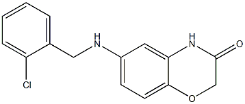 6-{[(2-chlorophenyl)methyl]amino}-3,4-dihydro-2H-1,4-benzoxazin-3-one 结构式