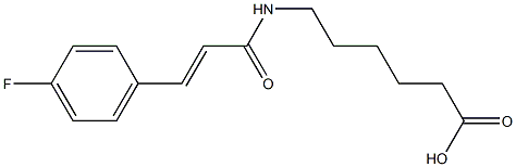 6-{[(2E)-3-(4-fluorophenyl)prop-2-enoyl]amino}hexanoic acid 结构式
