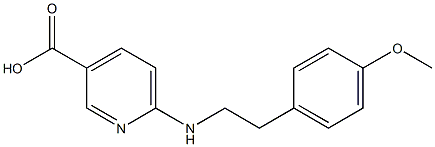 6-{[2-(4-methoxyphenyl)ethyl]amino}pyridine-3-carboxylic acid 结构式