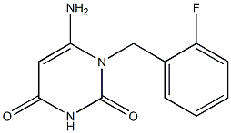 6-amino-1-[(2-fluorophenyl)methyl]-1,2,3,4-tetrahydropyrimidine-2,4-dione 结构式