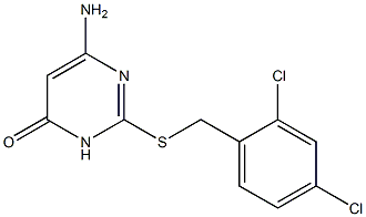 6-amino-2-{[(2,4-dichlorophenyl)methyl]sulfanyl}-3,4-dihydropyrimidin-4-one 结构式